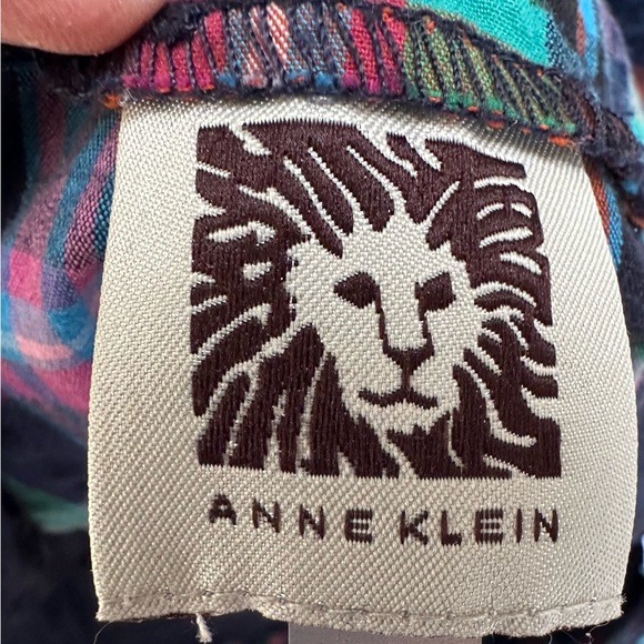 Anne Klein Pink Blue Green Plaid Women's Shorts Size 14 - Picture 8 of 9